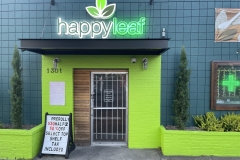 Welcoming facade of Happy Leaf